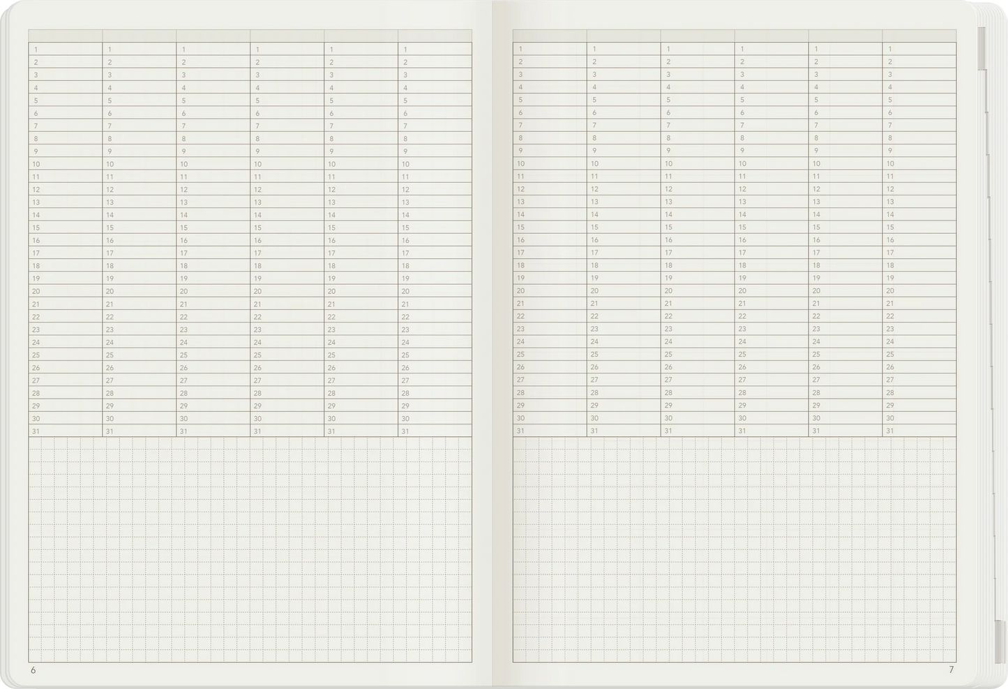 Wonderland 222 A5 All-in-One Undated Weekly Planner- Stacked Weekends