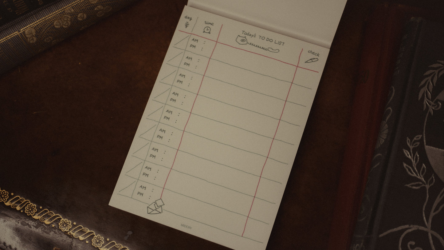 Midori To-Do Memo Pad | Job