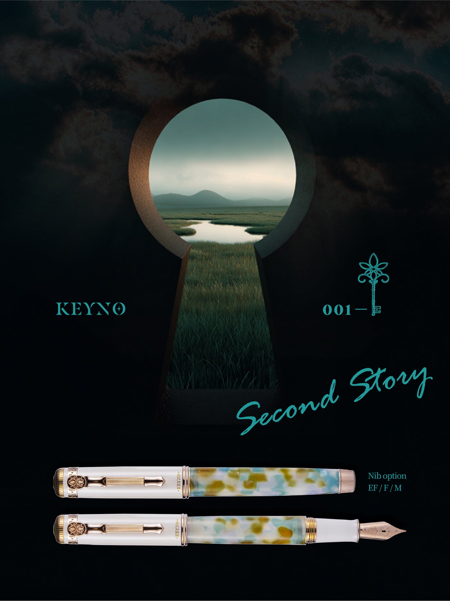 Keyno Stay.tionery No. 001 - Serenity Fountain Pen