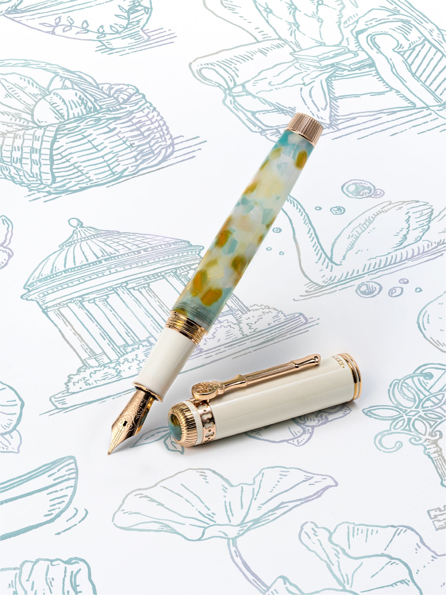 Keyno Stay.tionery No. 001 - Serenity Fountain Pen