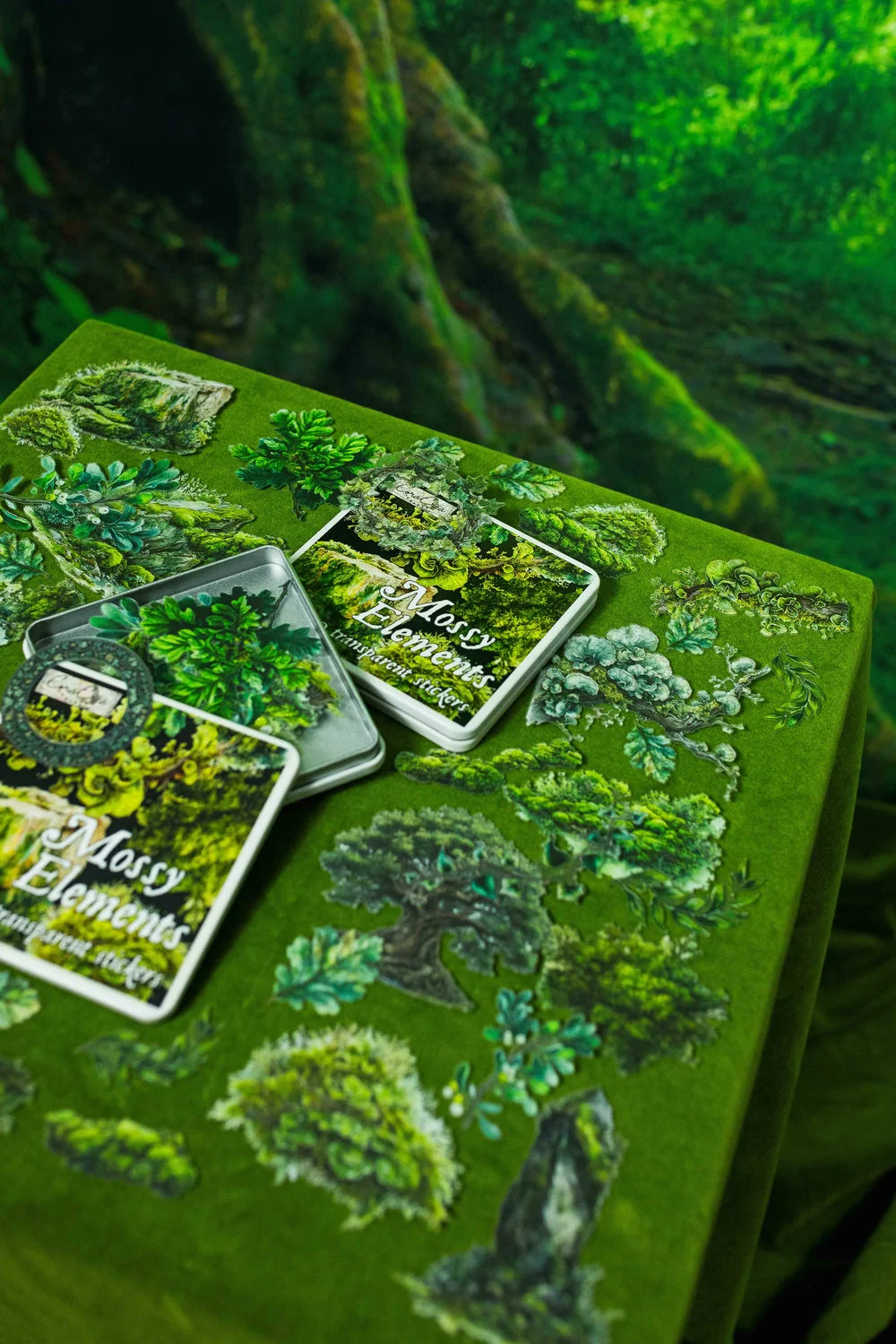 Mossy Elements Sticker Tin