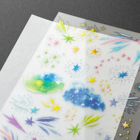 Midori Transfer Stickers - Watercolor Starry Sky