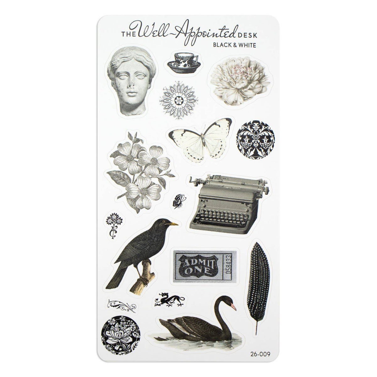 Black & White Sticker Sheet