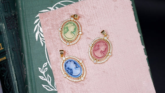 Gold-Filled Cameo Journal Charms