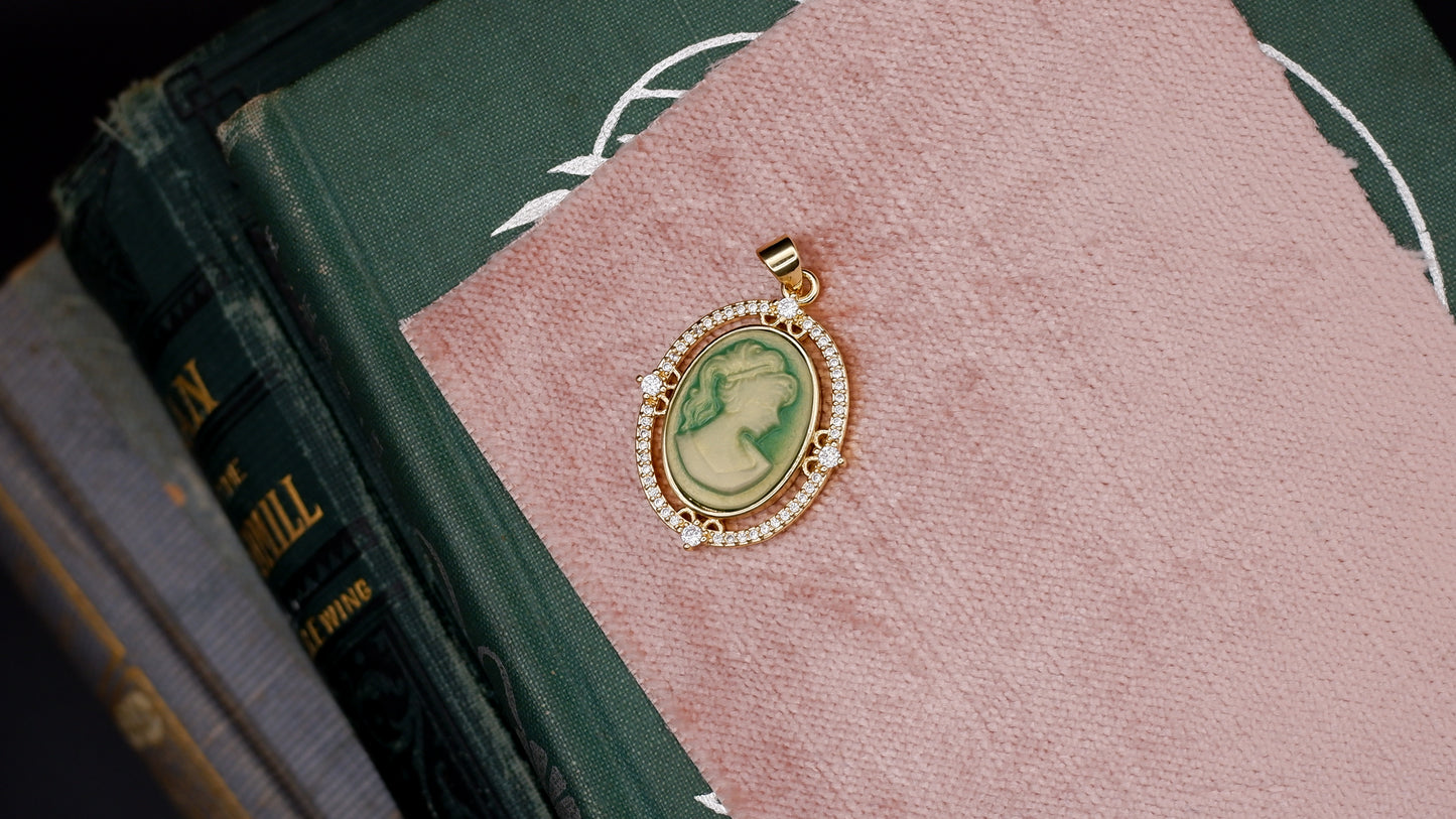 Gold-Filled Cameo Journal Charms