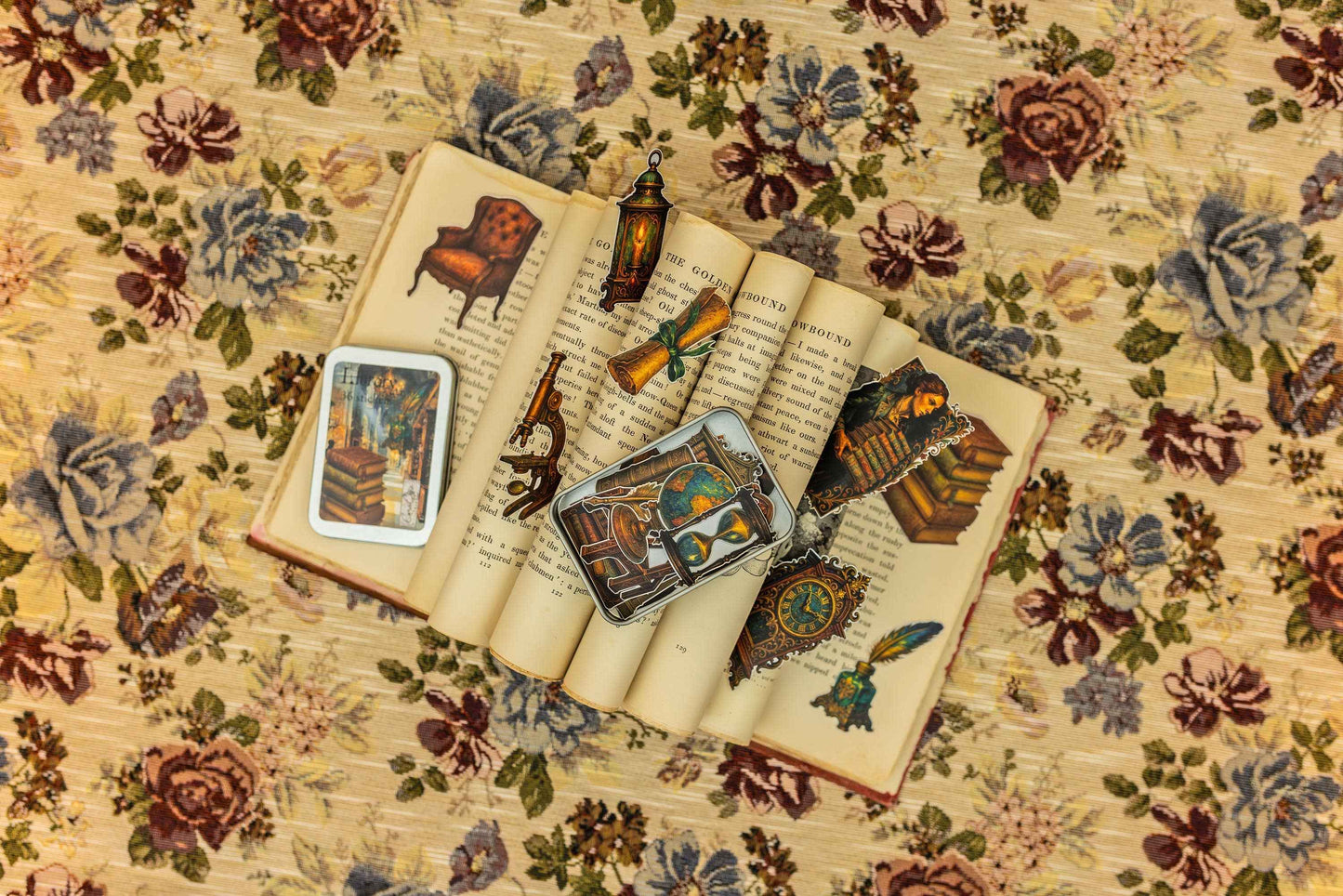 Library Sticker Tin Box