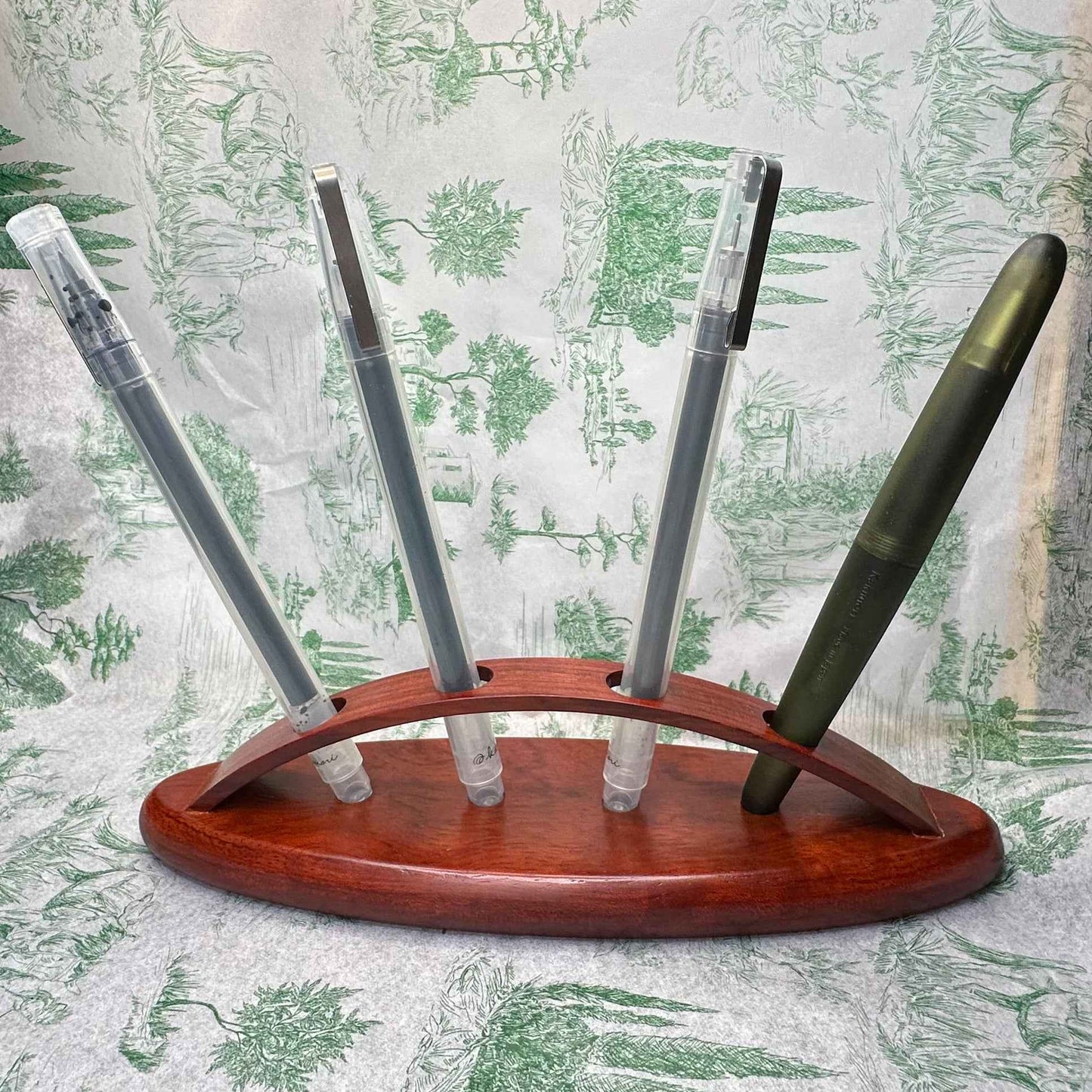 The Curator’s Rest – Rosewood Pen Stand
