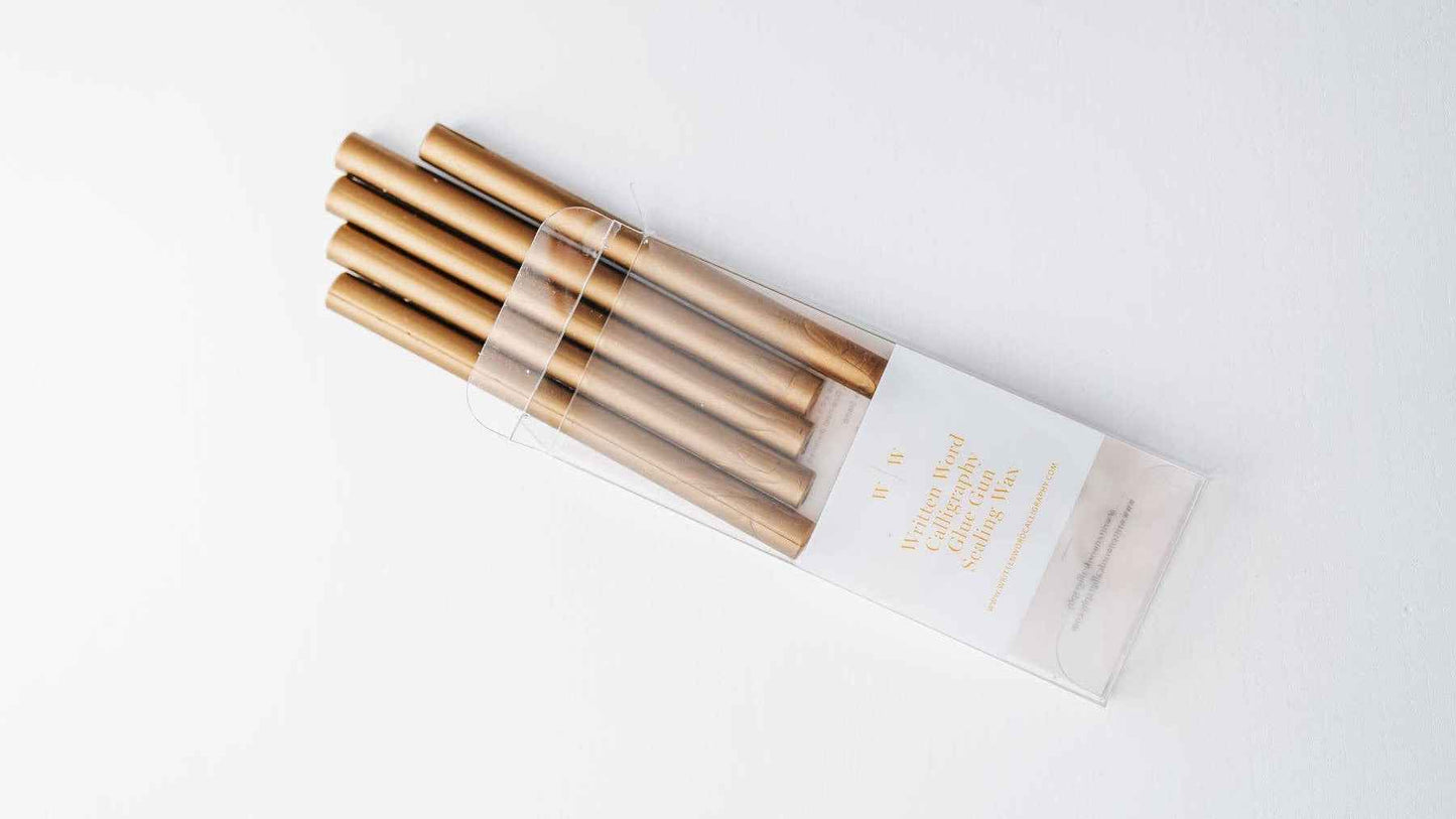 Gold Glue Gun Sealing Wax (Box of 5 Sticks)