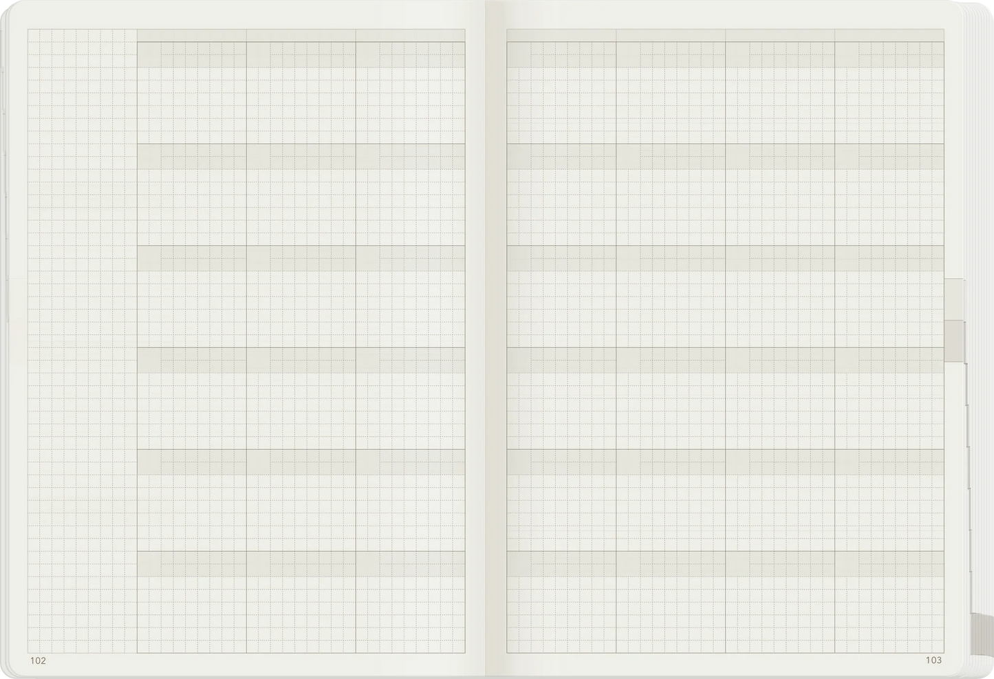 Wonderland 222 A5 All-in-One Undated Weekly Planner - Unstacked Weekends