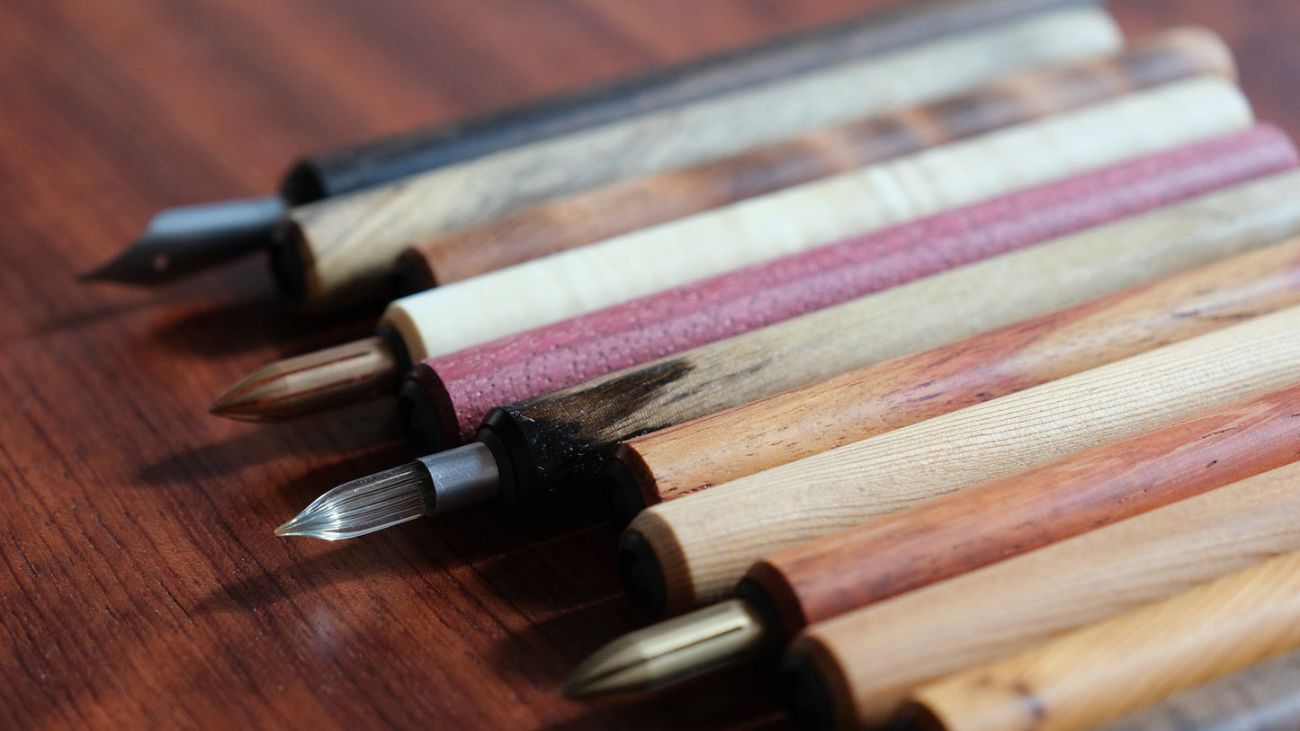 Handcrafted Wooden Nib Holder - Kakimori Dip Pen