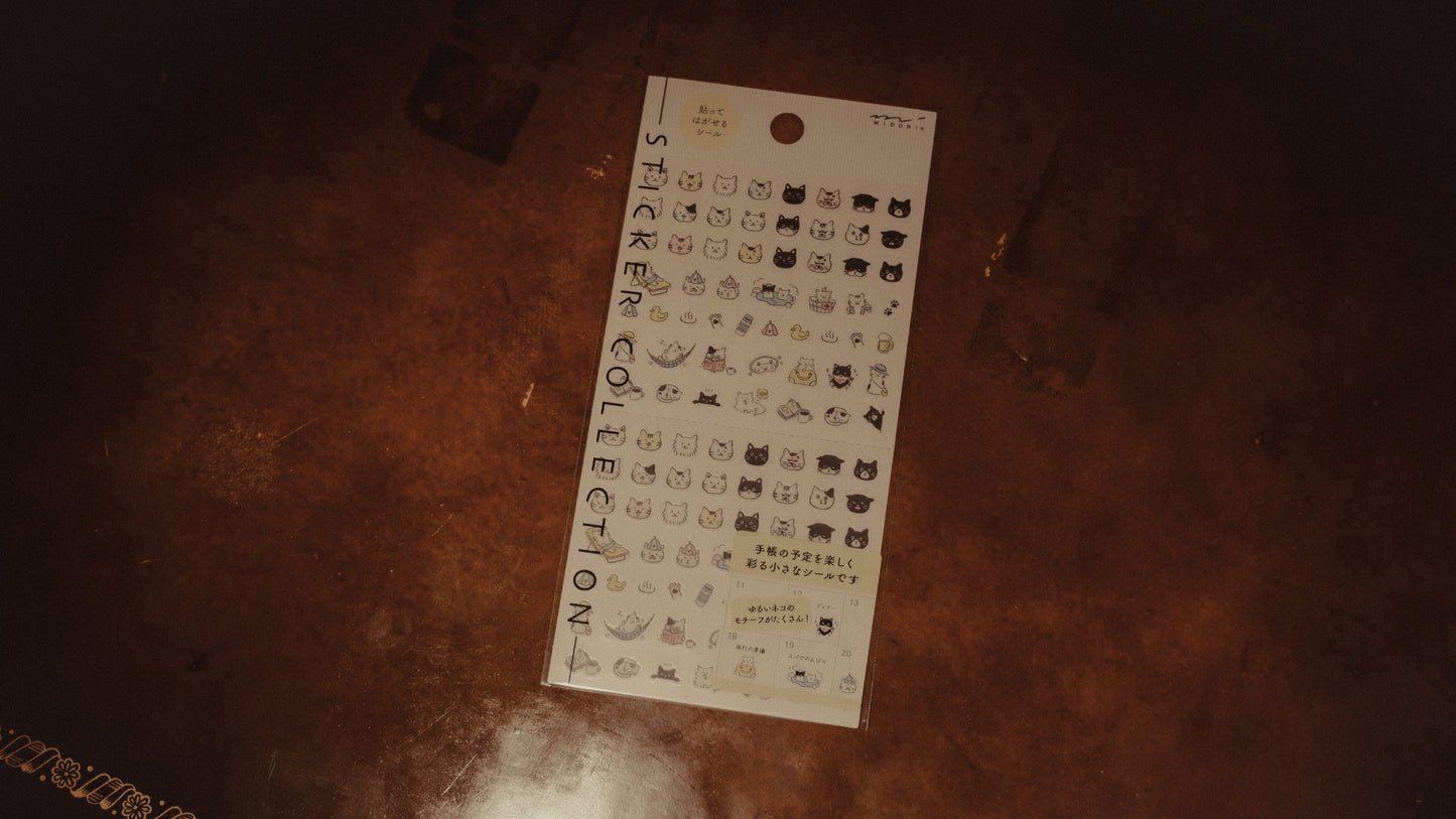 Midori Stickers - Pictograph Cat