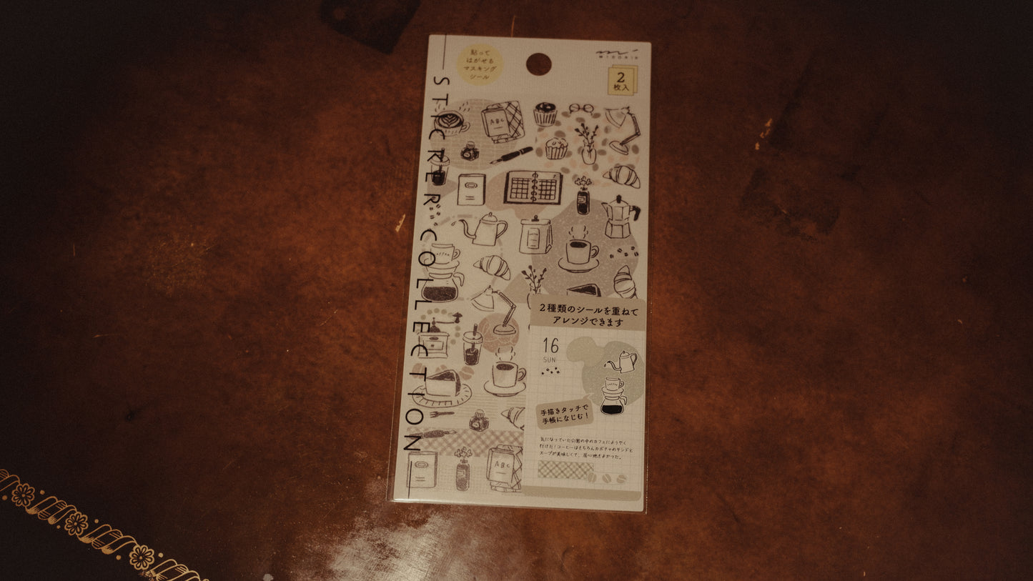 Midori Planner Stickers - Monotone Cafe