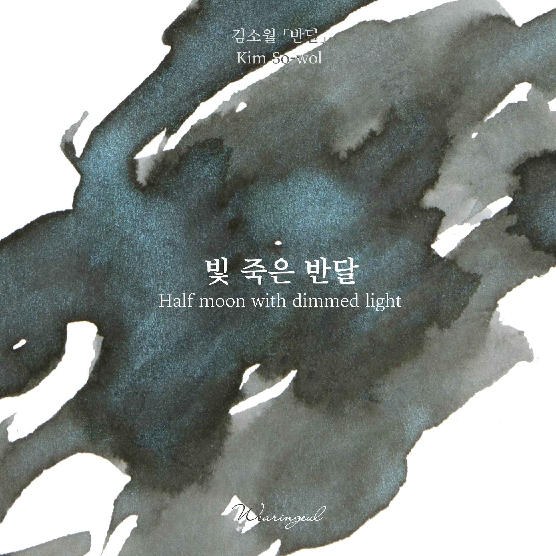 wearingeul ink swatch dramatic grey with blue shimmer