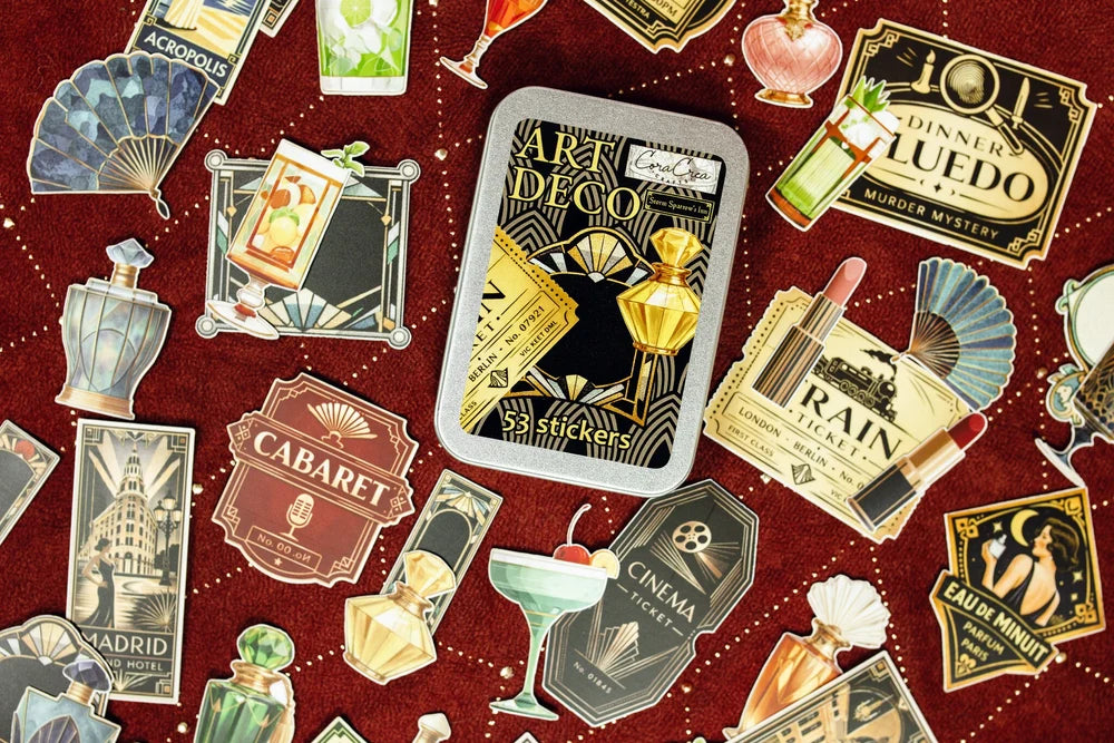 Art Deco Sticker Tin