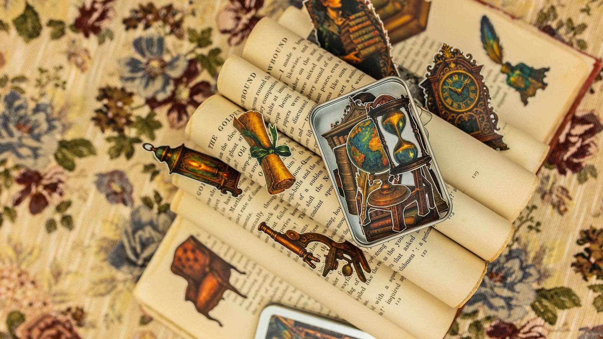 Library Sticker Tin Box