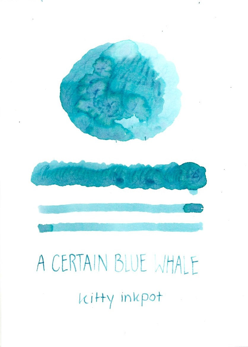 A Certain Blue Whale - Kitty Inkpot Fountain Pen Ink