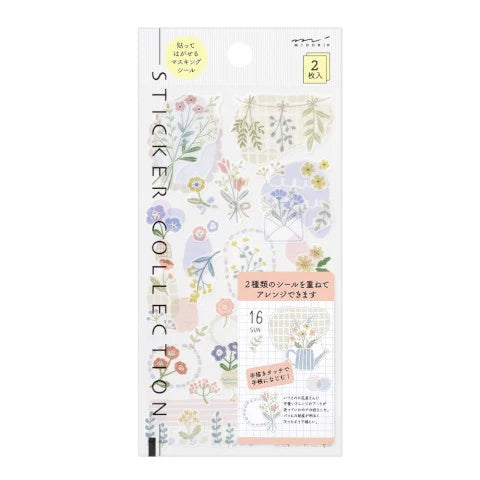 Midori Two Sheets Stickers – Flower