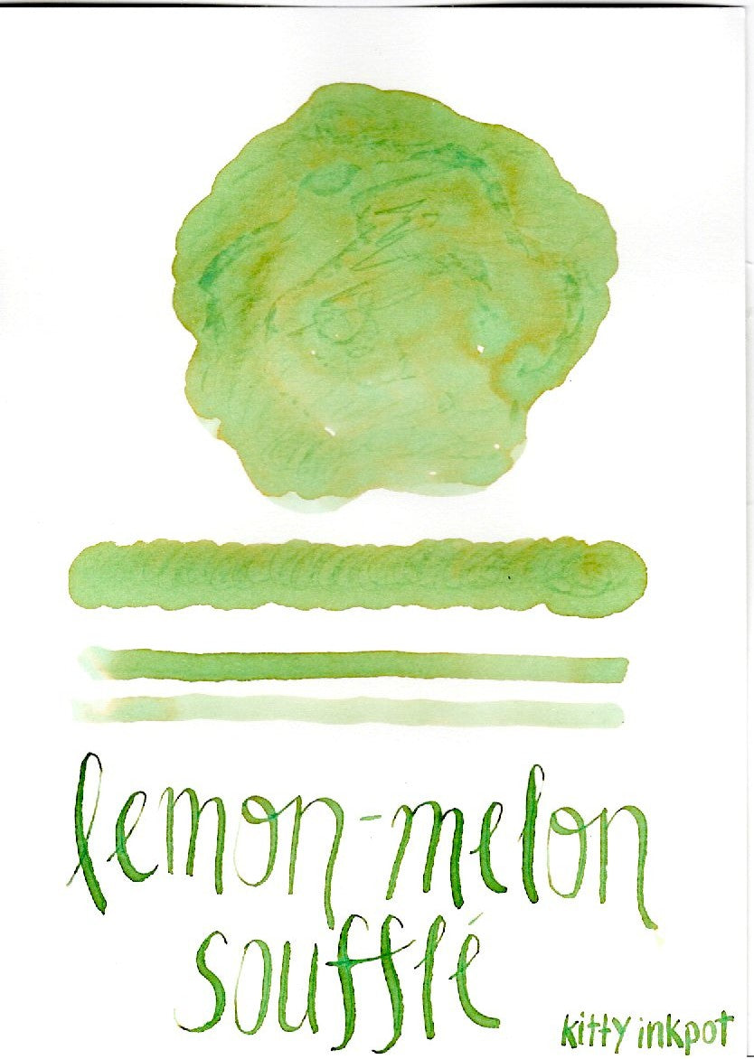 Lemon-Melon Souffle - Kitty Inkpot Fountain Pen Ink