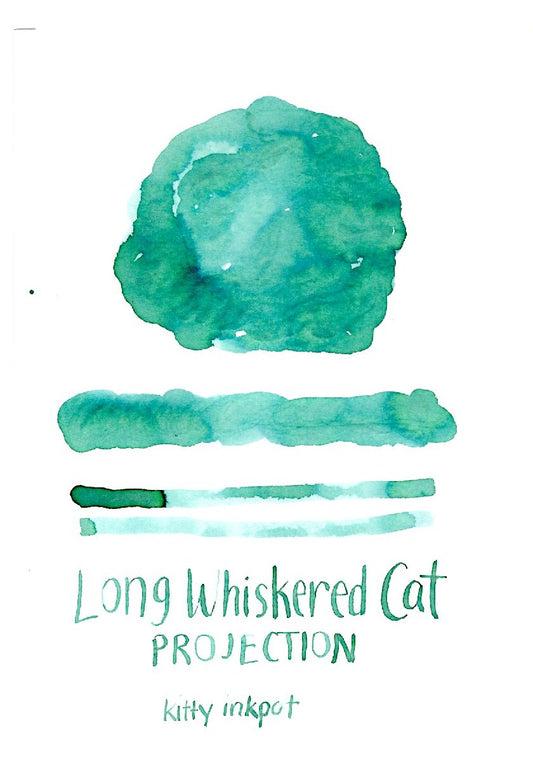 Long Whiskered Cat Projection - Kitty Inkpot Fountain Pen Ink