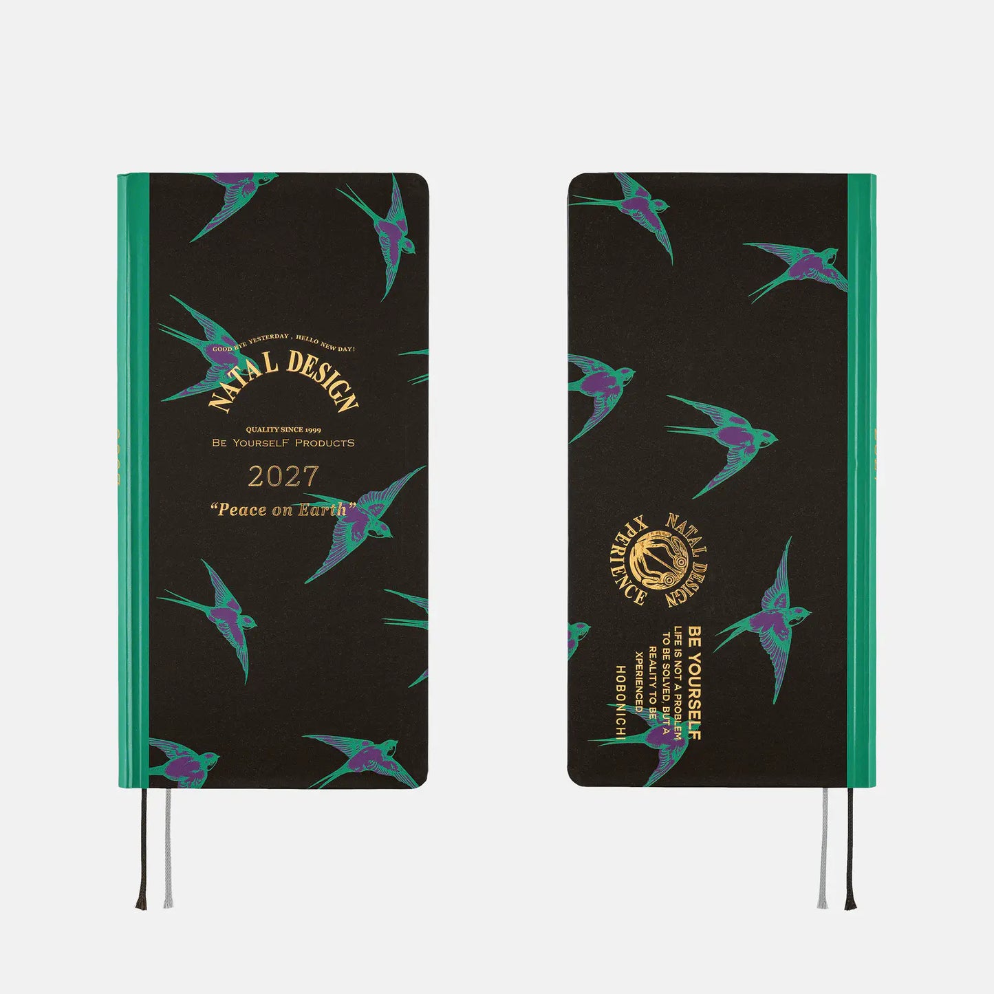 Hobonichi Techo Weeks 2027 -  Natal Design: Lucky Swallow