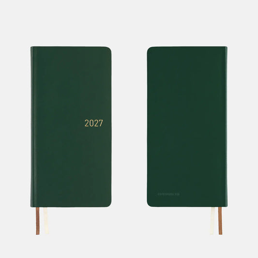 Hobonichi Techo Weeks 2027 -  Leather: Forest Green