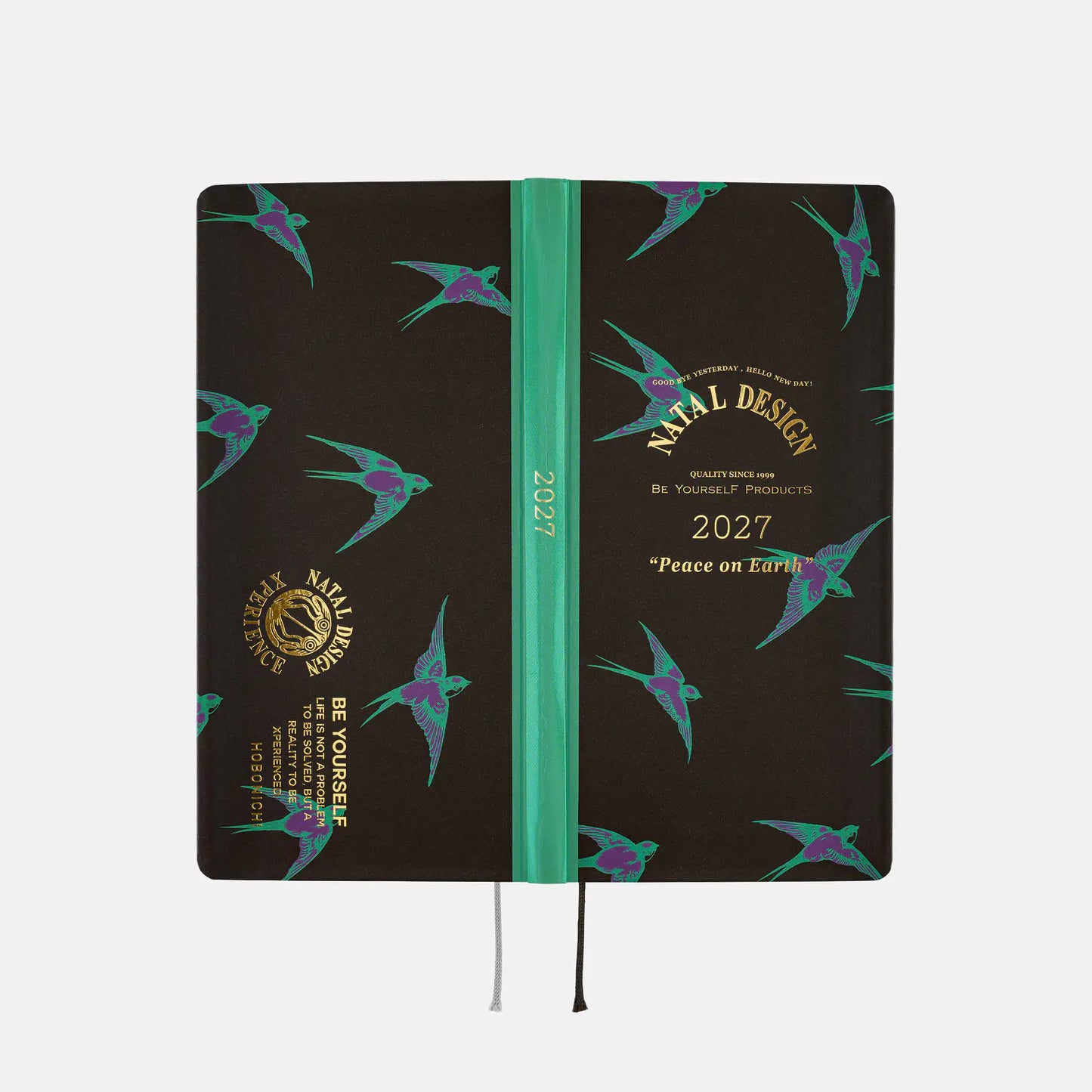 Hobonichi Techo Weeks 2027 -  Natal Design: Lucky Swallow