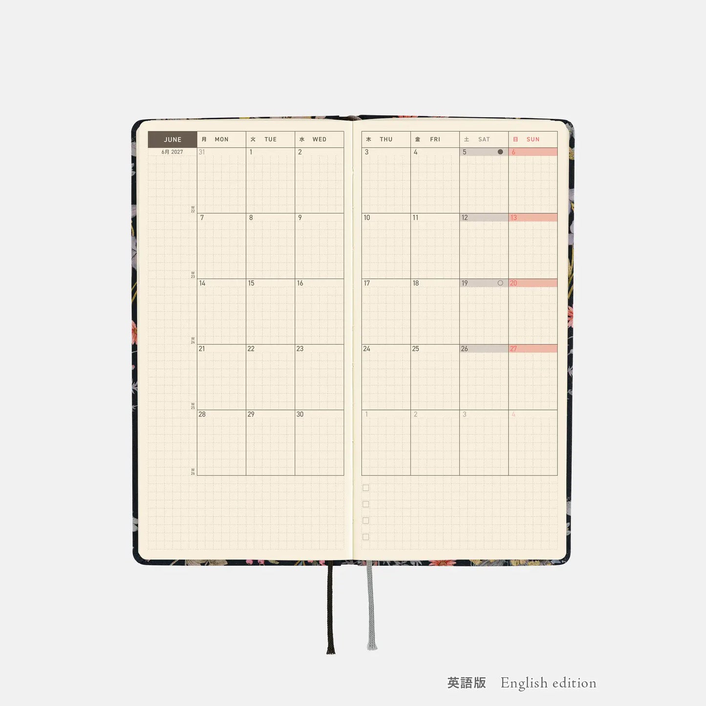 Hobonichi Techo Weeks 2027 -  Liberty Fabrics: Floral Remedy