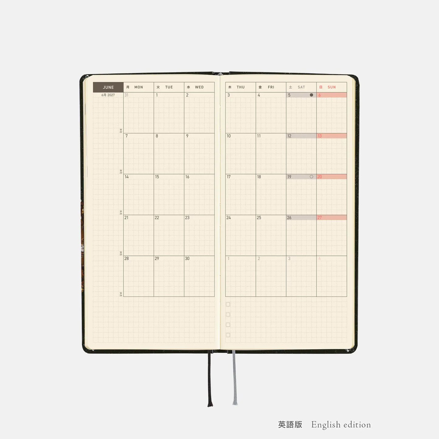 Hobonichi Techo Weeks 2027 -  tanakadaisuke: Starlight