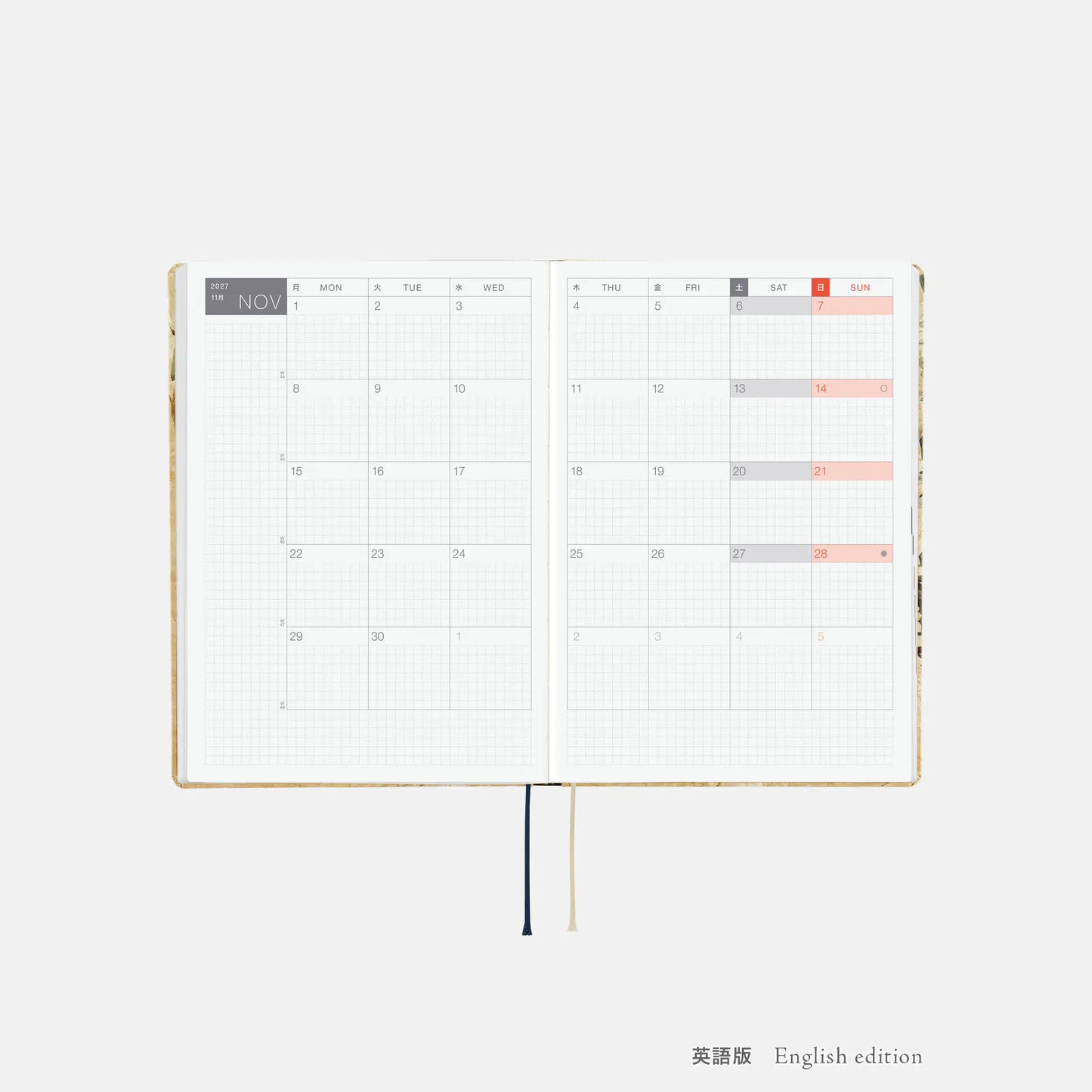 Hobonichi Techo A5 HON 2027 -  V&A Series: Vine