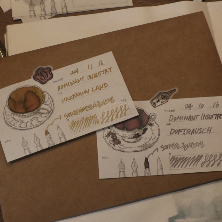 Dominant Industry Ink Tea Time – Ink Swatch Paper